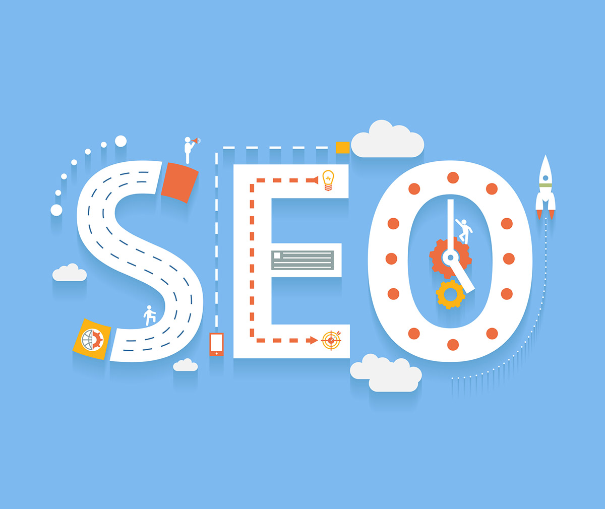 SEO (search engine optimization) concept illustration